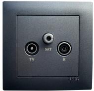 Розетка TV+R+SAT оконечная Efapel Logus графит 21543 TIS
