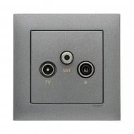 Розетка TV+R+SAT оконечная Efapel Logus IP20 металлик графит 21543 TIS
