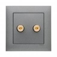 Розетка акустическая Efapel Logus IP20 металлик графит 21220 TIS