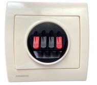 Розетка акустическая Siemens Iris 4 контакта кремовый 18563-4 A