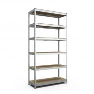 Стеллаж 2800x1000x600 мм Меткас Стандарт серый ДСП полки 6 шт. цинкованный