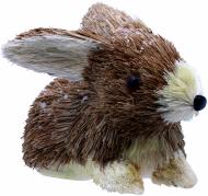 Декоративная фигура Зайчик соломенный 15 см