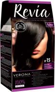 Фарба для волосся Verona REVIA 3D color №15 ебеновий чорний 50 мл