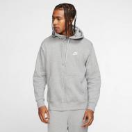 Джемпер Nike M NSW CLUB HOODIE FZ BB BV2645-063 р.XS серый