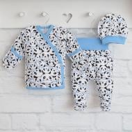 Комплект одягу на виписку для хлопчиків Blanka Панда білий р.68 110045