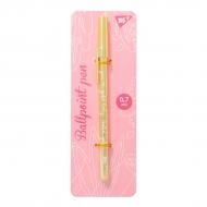 Ручка шариковая YES Happy pen золотой корпус 411933