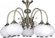 Люстра потолочная Victoria Lighting 5xE27 античная латунь Orlando/PL5
