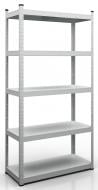 Стеллаж 2000x1200x600 мм Меткас Стандарт серый металл полки 5 шт. цинкованный