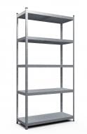 Стеллаж 2200x1100x500 мм Меткас Стандарт серый металл полки 5 шт. цинкованный