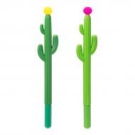 Ручка шарико-масляная YES Blooming Cactus 0,8 мм синяя 412032