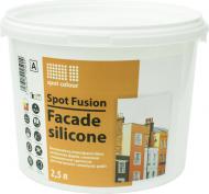 Фарба силіконова водоемульсійна Spot Colour Fusion Facade Silicone мат білий 2,5 л