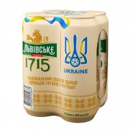 Пиво Львівське світле 1715 4 шт. 0,48 л
