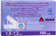 Пластырь IGAR бактерицидный тип Прозрачный на полимерной основе (полиуретан) 1,9 см х 7,2 см стерильные 100 шт.