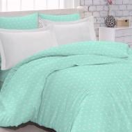 Комплект постельного белья MirSon 20-0017 Adelina бирюзовый с белым