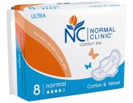 Прокладки гігієнічні Normal Clinic Ultra Comfort Cotton&Velvet normal 8 шт.