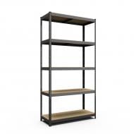 Стелаж 2000x1000x600 мм Меткас Стандарт антрацит ДСП полиці 5 шт. фарбований