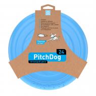 Фрисби PitchDog для апортировки 24 см голубая