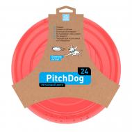 Фрисби PitchDog для апортировки 24 см розовая