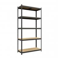 Стеллаж 2210x1100x500 мм Меткас Стандарт антрацит ДСП полки 5 шт. крашенный