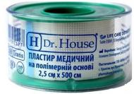Пластир медичний Dr. House на полімерній основі 2,5 см х 500 см в пластиковому футлярі нестерильні 1 шт.