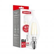 Лампа светодиодная Maxus FM-T C37 4 Вт E14 4100 К 220 В прозрачная 1-LED-540