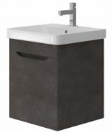 Тумба підвісна ЮВЕНТА Тумба Livorno-55 структурний камінь з умивальником Luxury-55