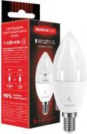Лампа светодиодная Maxus Sakura CL-C 5 Вт C37 прозрачная E14 220 В 4100 К 1-LED-634
