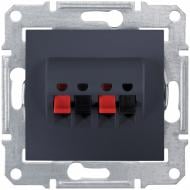 Розетка акустическая Schneider Electric Sedna 4 контакта IP20 графит SDN5400170