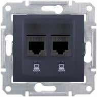 Розетка комп’ютерна Schneider Electric Sedna RJ45 CAT5e IP20 графіт SDN4400170