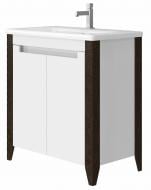 Тумба підлогова ЮВЕНТА Тумба Queen - 80 білий з умивальником Soft-80