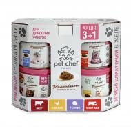 Набор корма для котов Pet Chef 3+1 в ассортименте 4 шт. x 200 г