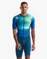 Комбінезон 2XU Aero Sleeved Trisuit MT6426d_SPG/MAJ р.M бірюзовий