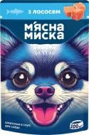 Корм влажный М'ясна миска для собак кусочки в соусе с лососем 100 г