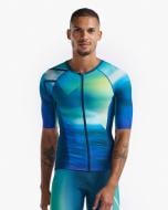 Футболка 2XU Aero Tri Sleeved Top MT6662a_SPG/MAJ р.2XL бірюзовий