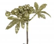 Декорация новогодняя Букетик ягод на стике 21 см