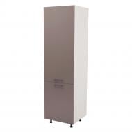 Шкаф-пенал Руна П 600x2132x560 мм какао глянец/белый ROKO