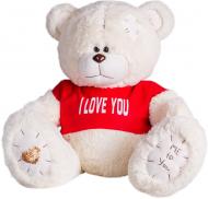 Мягкая игрушка Yarokuz Медведь с заплатками в футболке Me To You 100 см бежевый