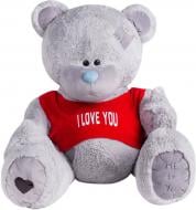 Мягкая игрушка Yarokuz Медведь с заплатками в футболке Me To You 2 м серый