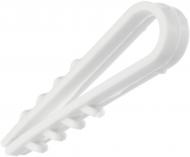 Дюбель быстрого монтажа для кабеля E.NEXT 6 мм круглый 100 шт. белый