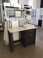 Тумба со столешницей и умывальником Ваші Меблі Соломия под стиральную машину темная