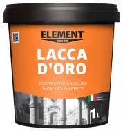 Лак Decor Lacca D’oro Element Decor оксамитовий мат прозорий золотий 1 л