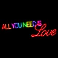 Неоновая вывеска ArtEco Light All you need is Love_1 38 Вт 250x800 мм разноцветный (RGB)