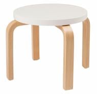Табурет для детей круглый Kiddi 295х295х300 мм бук/белый