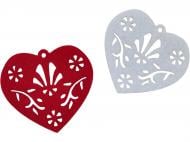 Декоративний елемент GoToArt Сердечко з візерунком 5 см 2 шт. 125032
