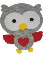 Декоративний елемент Совеня з серцем 10 см 125452