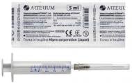Шприц Arterium инъекционный 2-х компонентный 5 мл с иглой 22G (0,7 мм х 38 мм), 1 штука