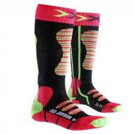 Шкарпетки Ski_Junior X100097 р.31-34 зелено-рожевий