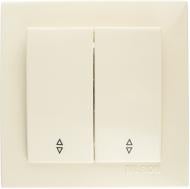 Выключатель проходной двухклавишный Nilson Touran без подсветки кремовый 24121009