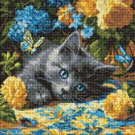 Алмазная мозаика Котенок голубоглазый ©art_selena_ua Ideyka