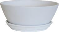 Горшок керамический Ориана-Запорожкерамика Бонсайница Новая крошка круглый 2,5 л белый (016-3-055)